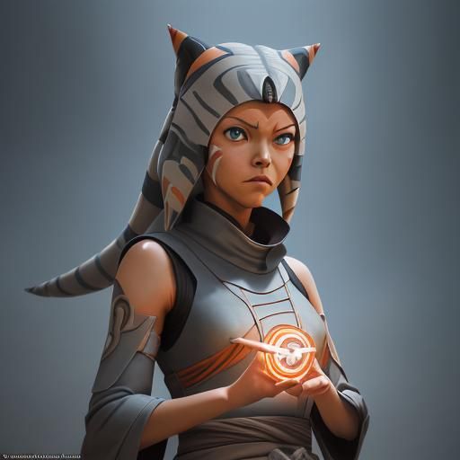 Ahsoka Tano as Naruto with Rasenshuriken