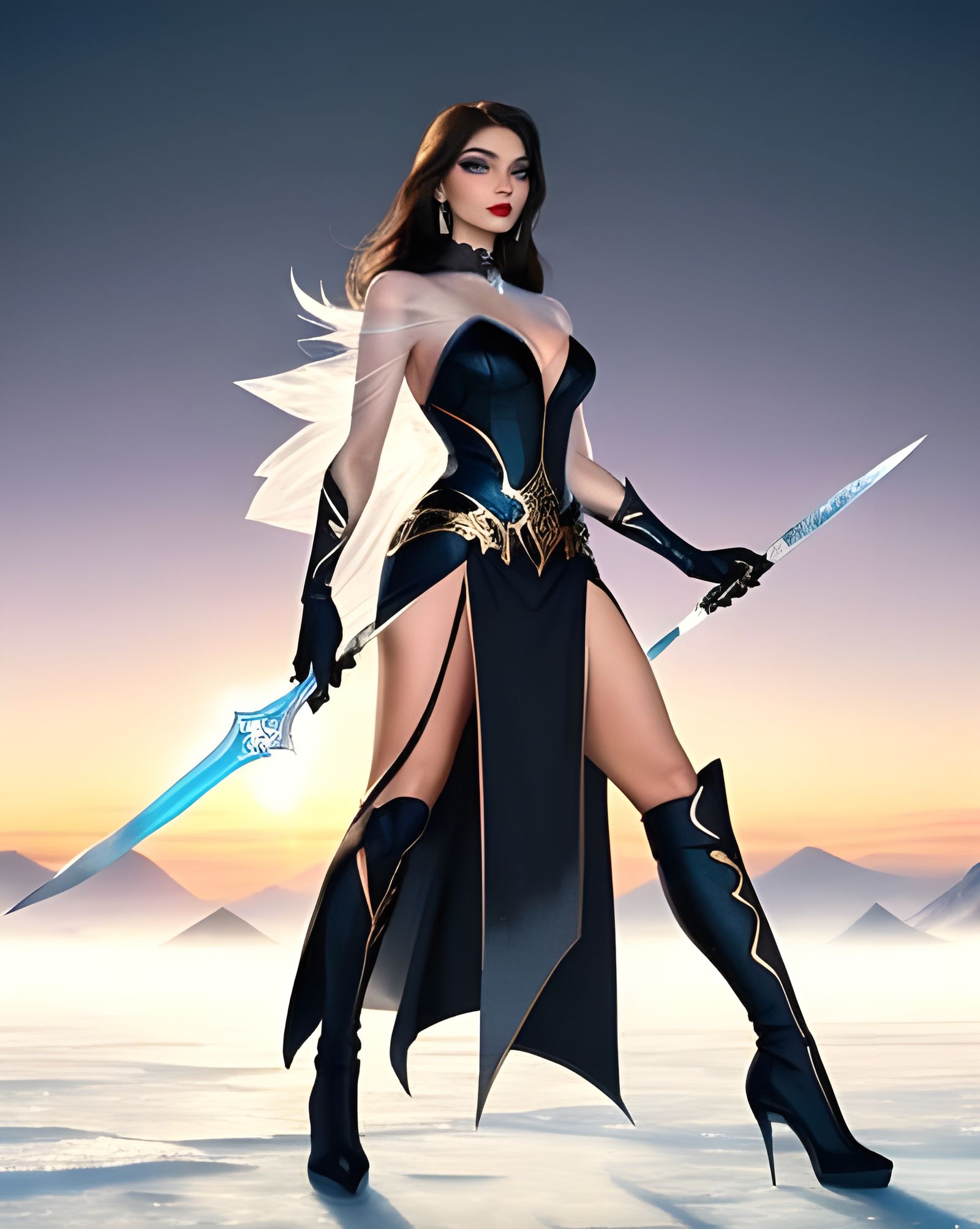 Ethereal Ice Queen Reigns Over Crystal Realm