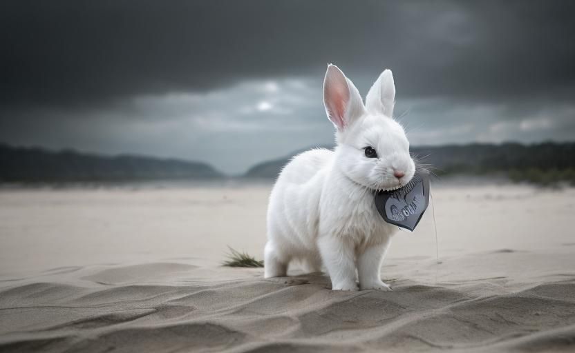 Adorable Bunny Cubs Holding a 'You Are Loved' Sign