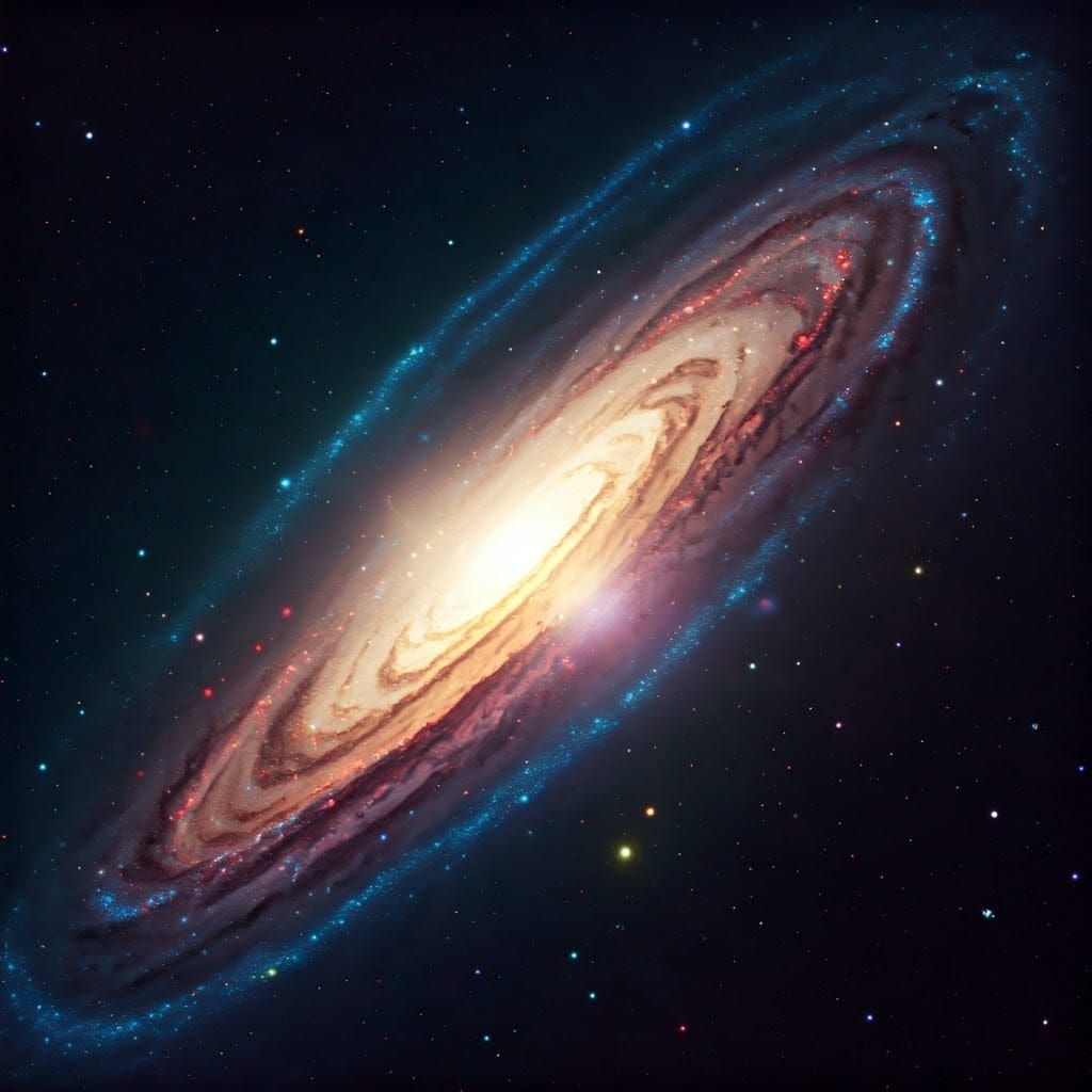 Ethereal Galaxy with Glittering Stardust