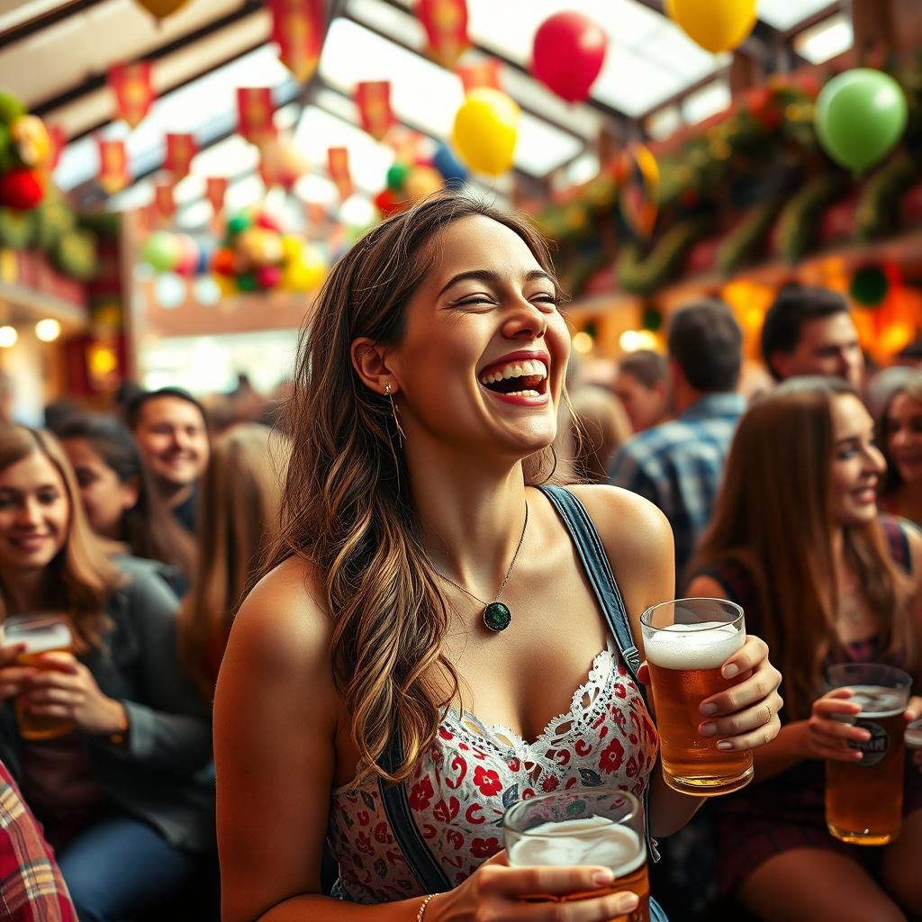 Oktoberfest Celebration Portrait in Hyper-Realistic Style
