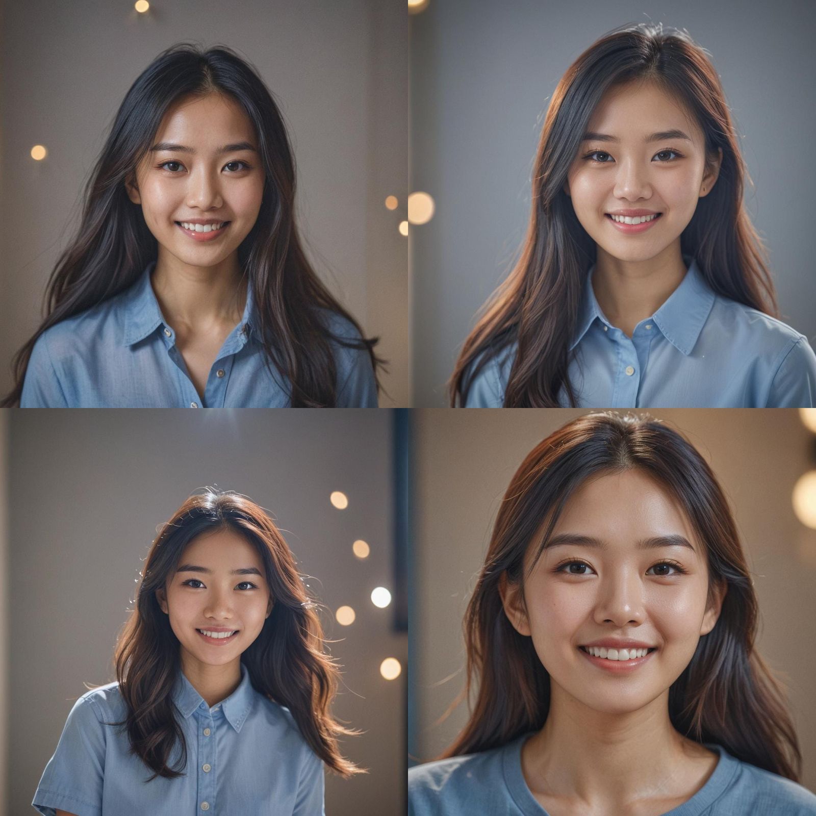 Virtual Asian Influencer with Natural Lighting and Bokeh