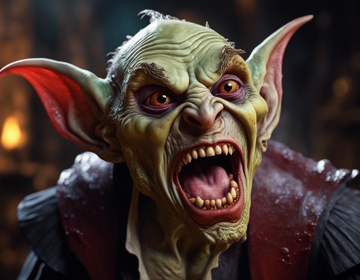 Hyperrealistic Vampire Goblins in Splash Art Style