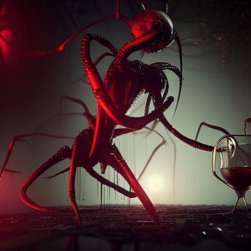Eldritch Cocktail with Eyes in Sinister Style
