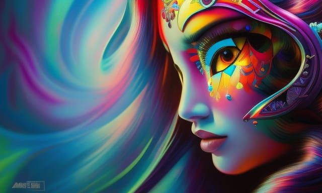 Asian Woman Portrait in Ultra Detailed Concept Art