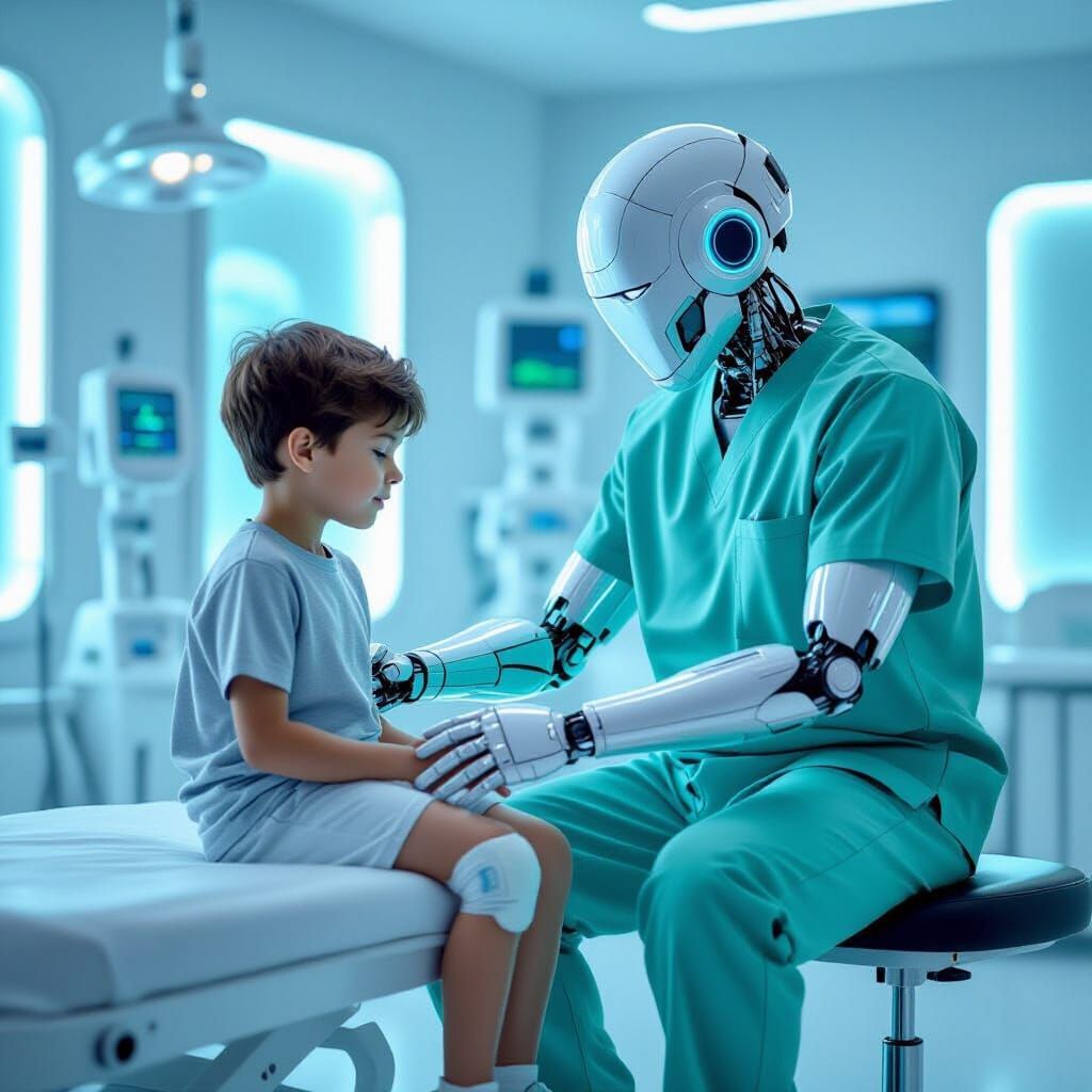 Robot Therapist Cares for Child's Knee Injury