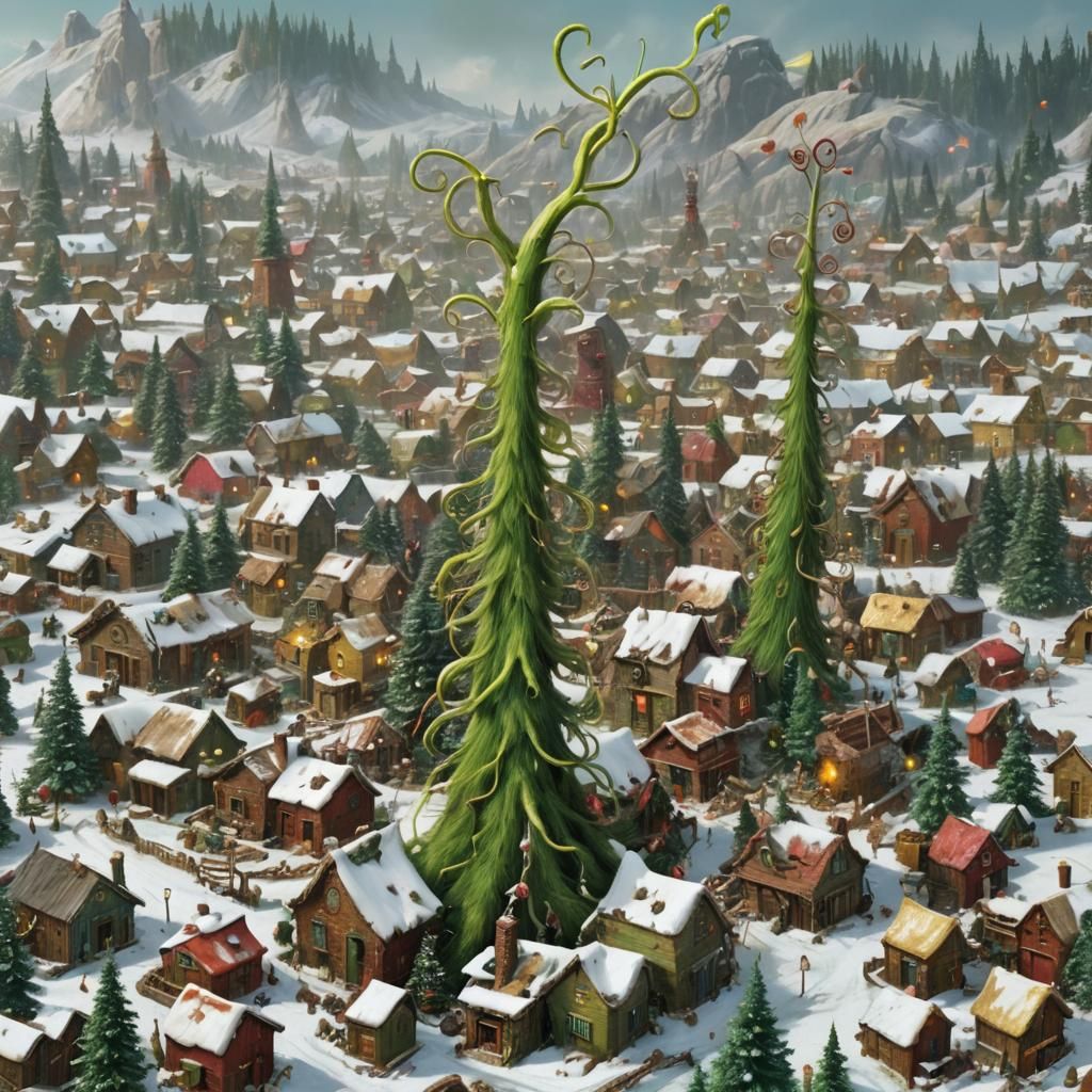 Post-Apocalyptic Grinch in Ruined Whoville