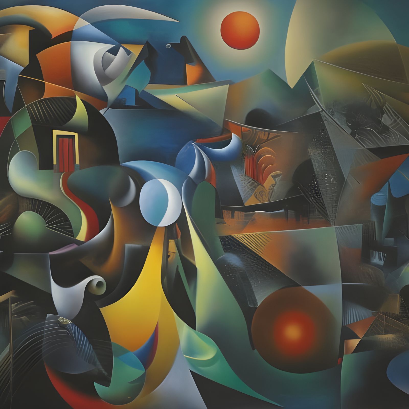 Chaotic Abstract Art in Style of Kandinsky