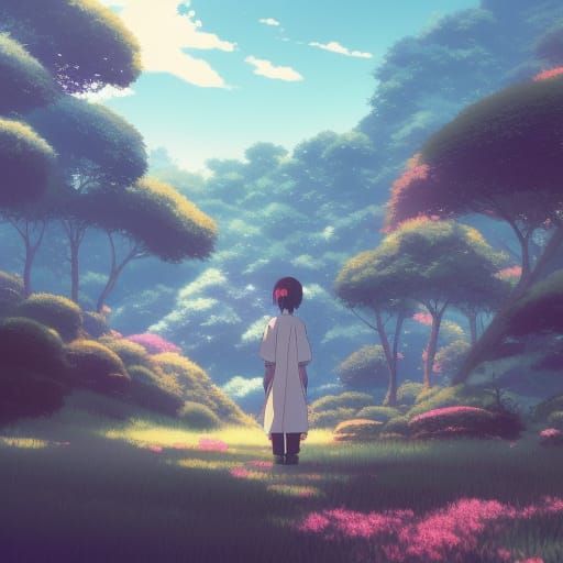 Anime Key Visual in Studio Ghibli Style