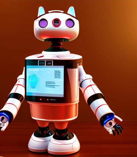 Japanese Robot Waiter at Cat Cafe in 8K