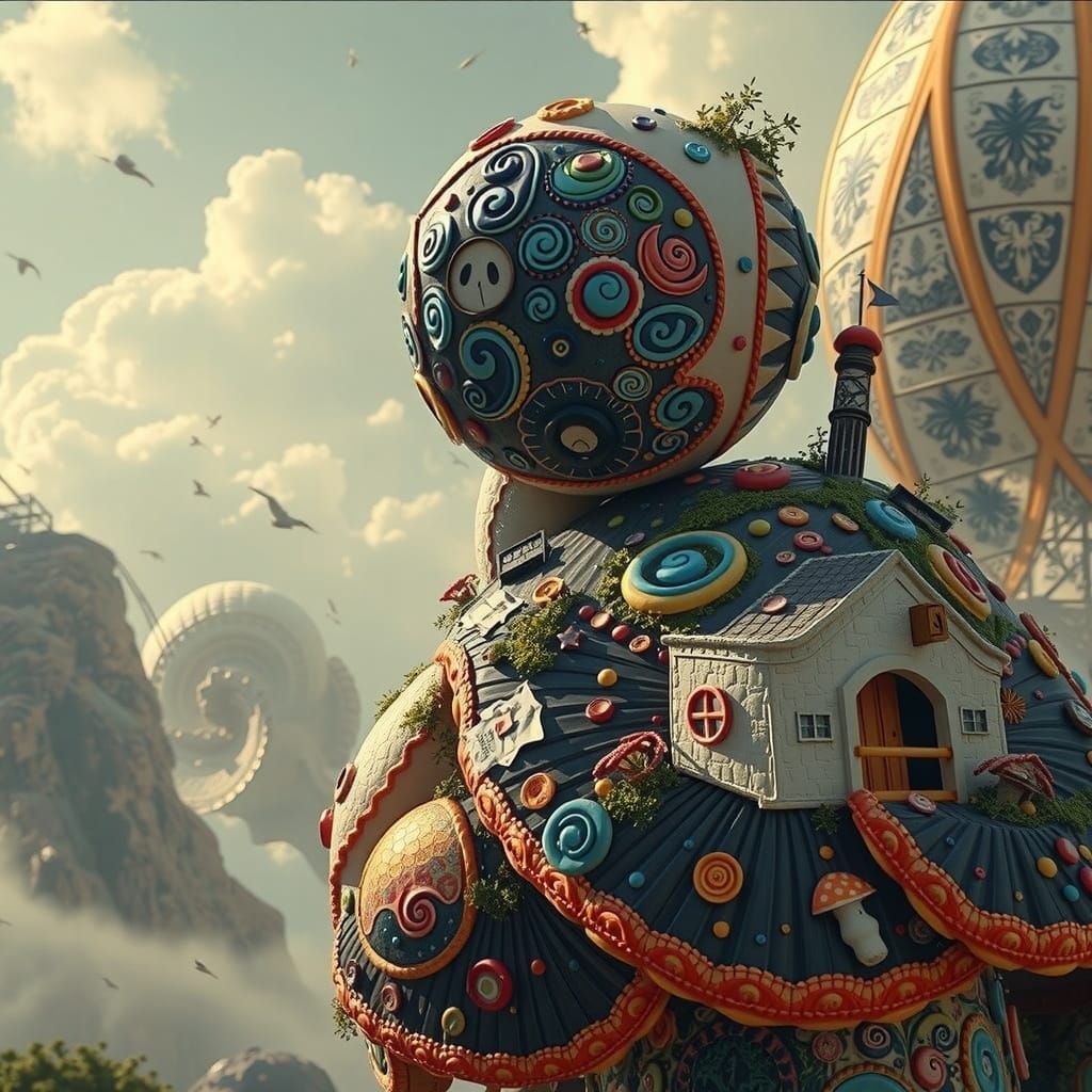 Vibrant Mushroom Kingdom in Whimsical Hyperrealism