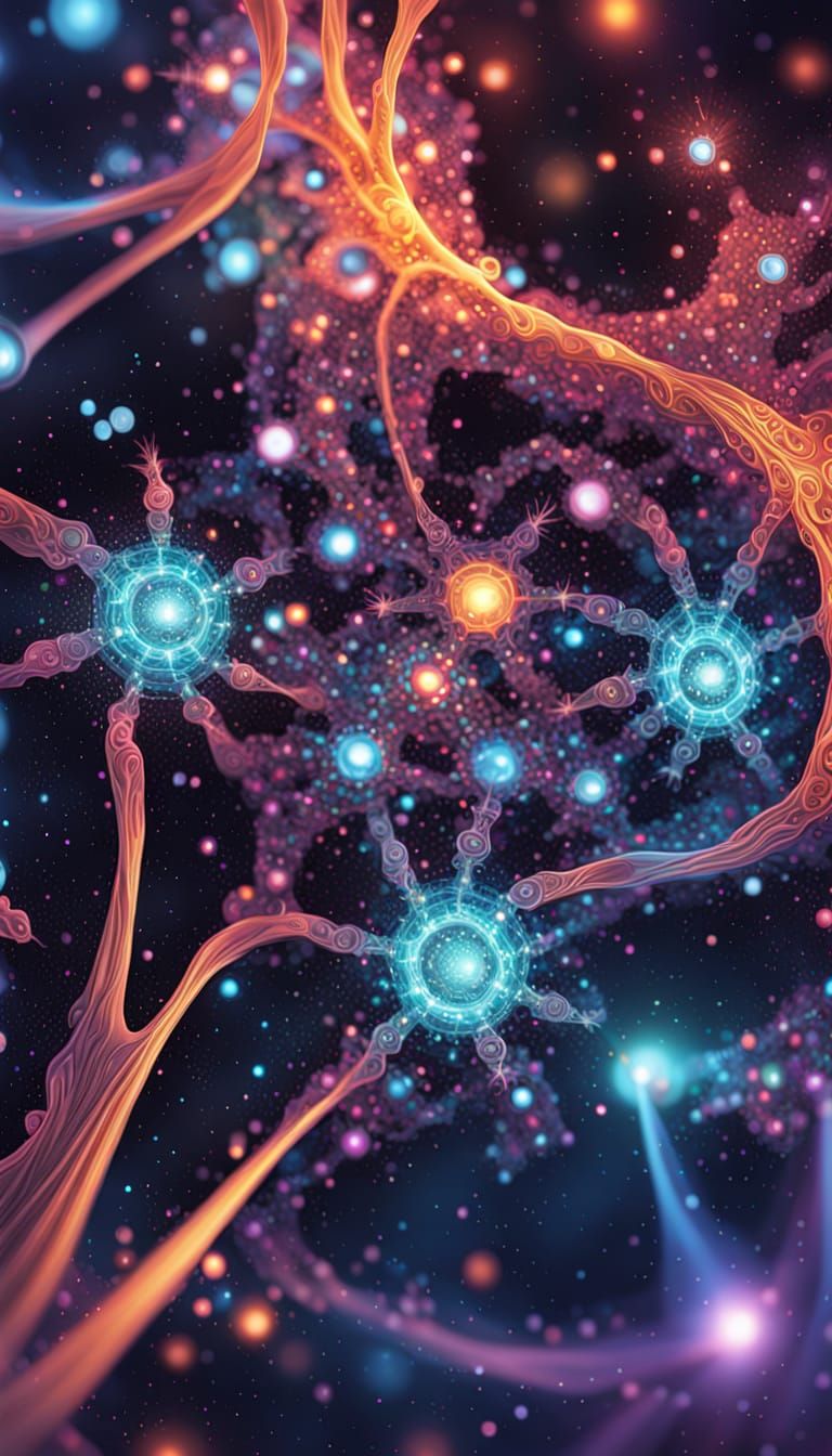 Galactic Skeleton of Nebulae with Explosions of Color