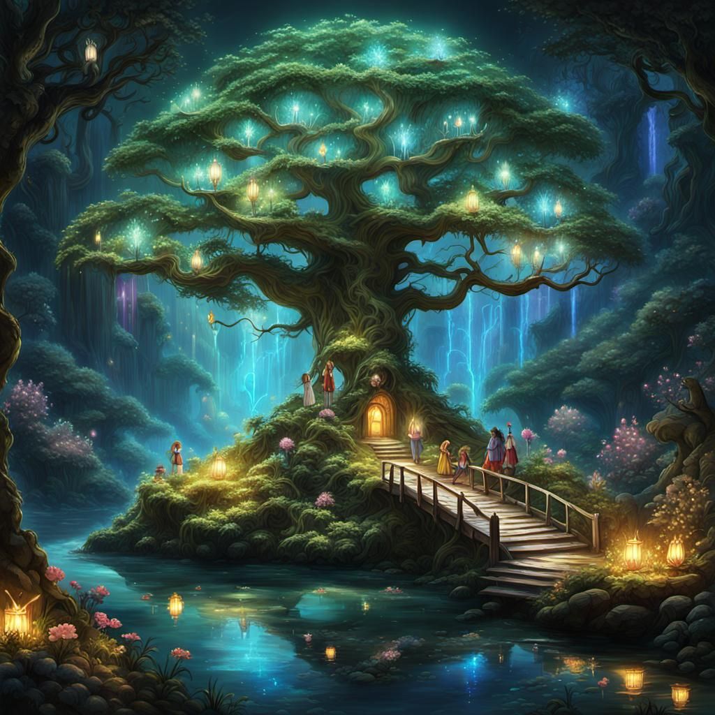 Enchanting Fairy Island: 3D Digital Art