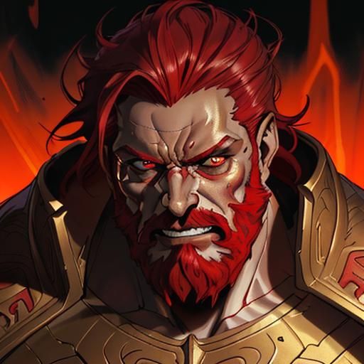 Demonic Hades Portrait in Hyperdetailed Digital Art