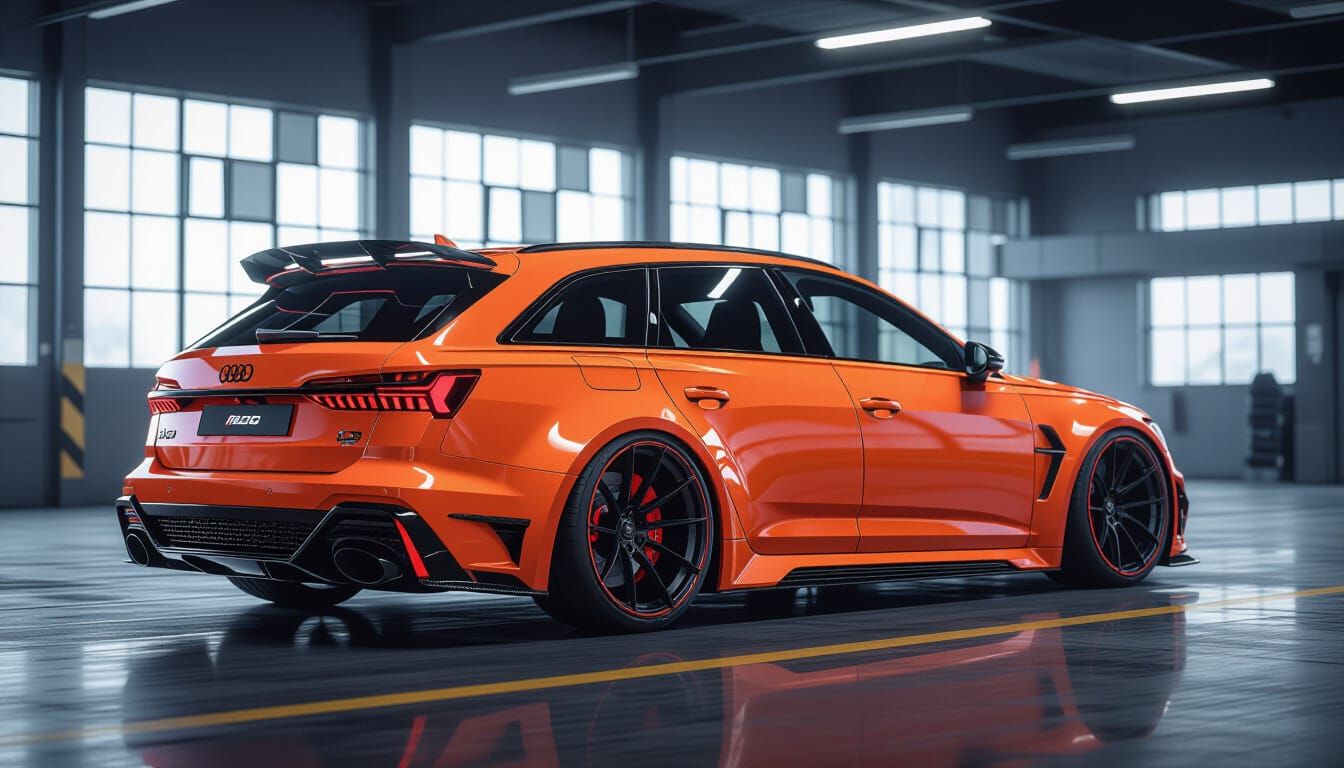 Papaya Orange 2025 Audi RS6 Avant Custom Widebody
