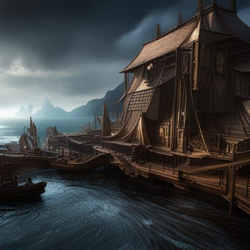 Detailed Matte Painting of Noah in Deep Color