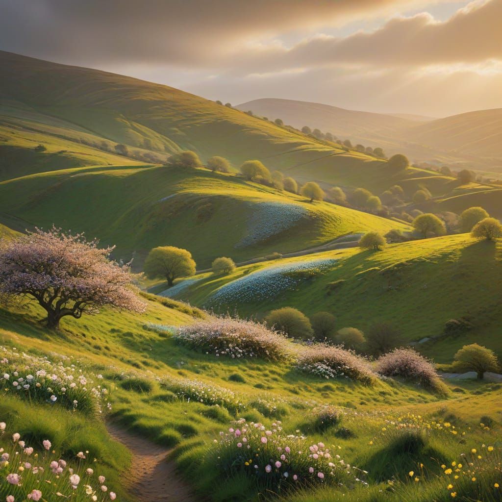 Enchanting Irish Landscape in Impressionist Style