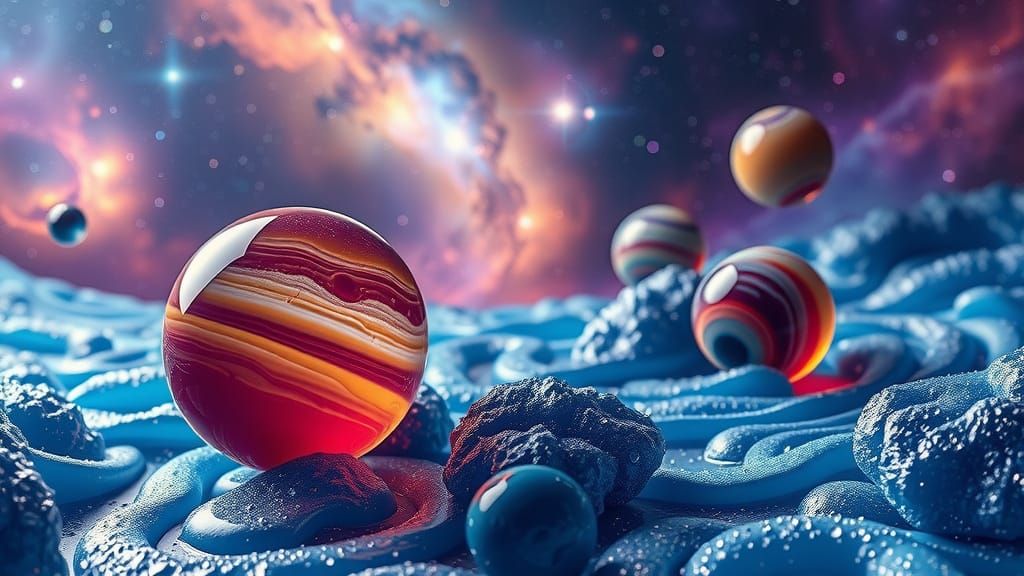 Cosmic Glass Planets in Glistening Space