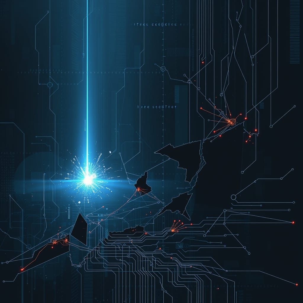 Abstract AI Failure Digital Painting