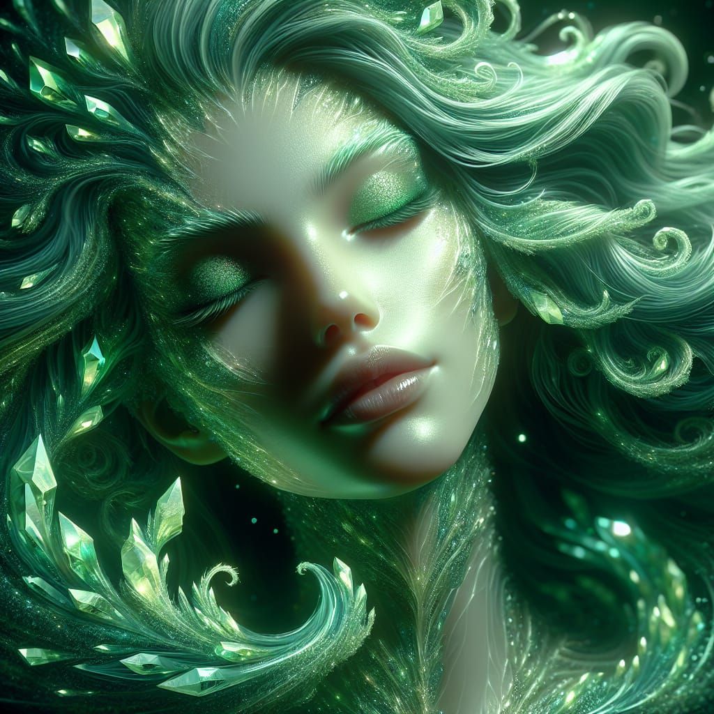 Luminous Diamond Woman: Miraculous Fantasy Art