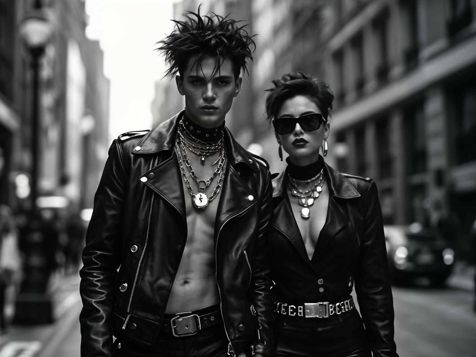 Edgy Fashion in Urban Black and White