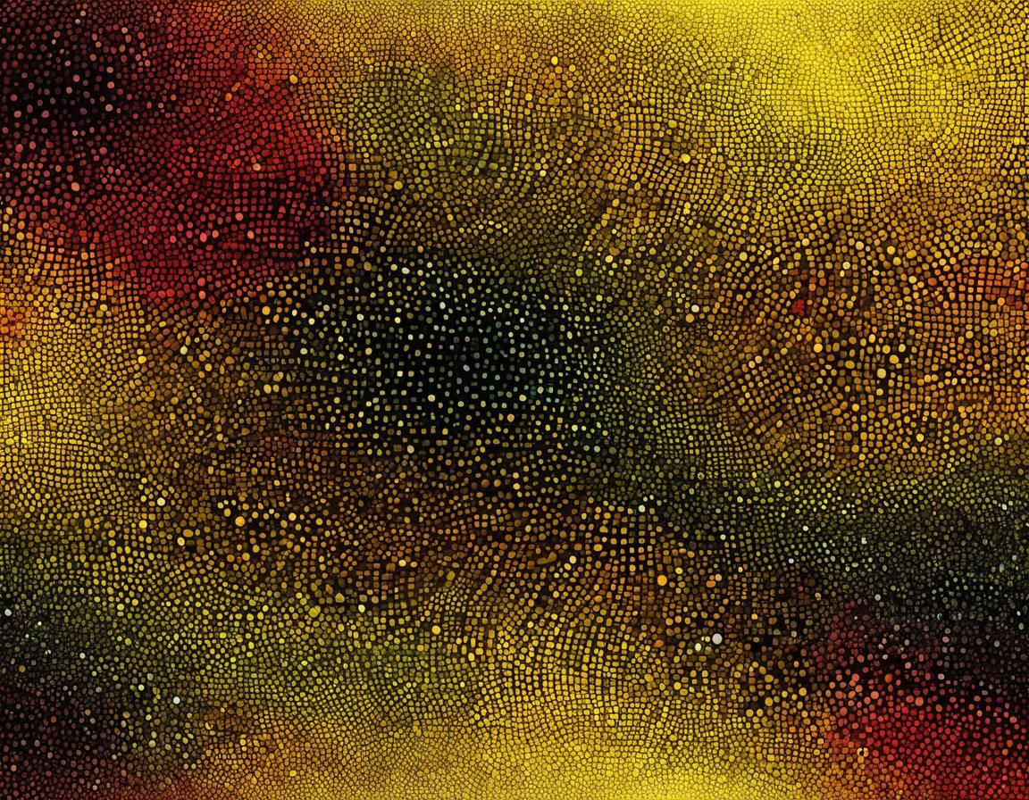 Ethereal Creatures in Kinetic Pointillism Mosaic