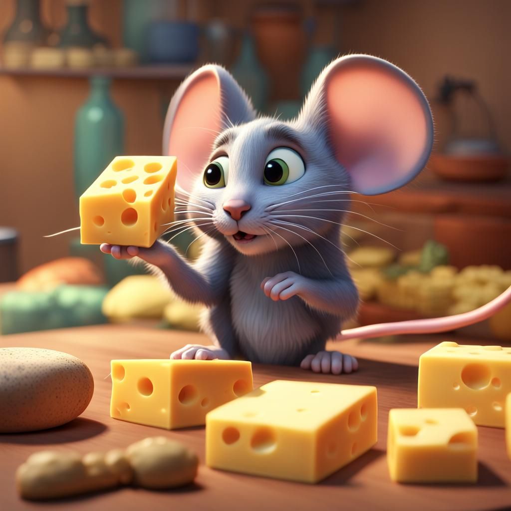 Mouse and Cat in 3D Style