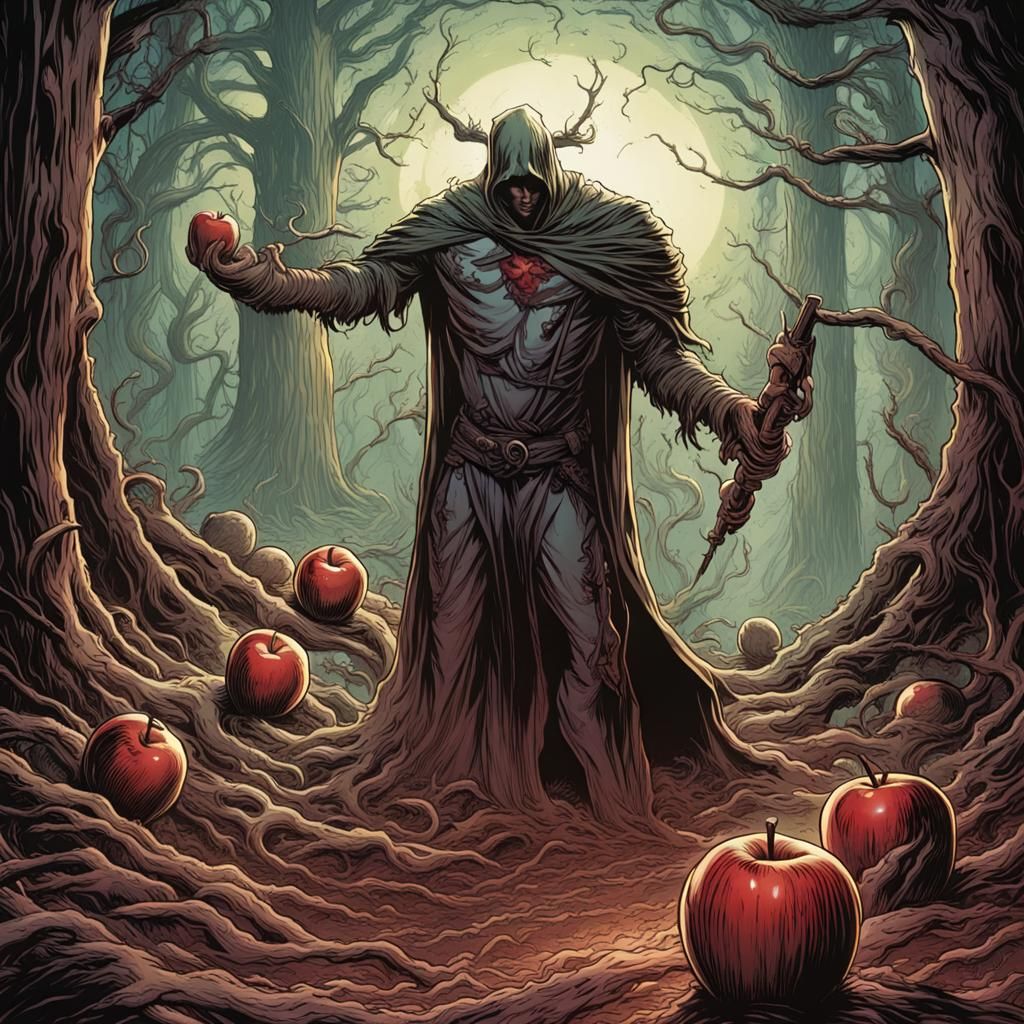 Cursed Apple Comic Book Art