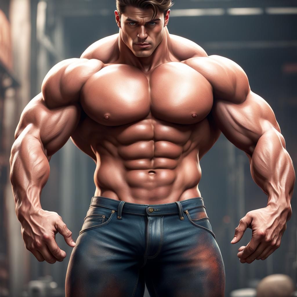 Jacob Elordi as Bodybuilder: Detailed Matte Painting
