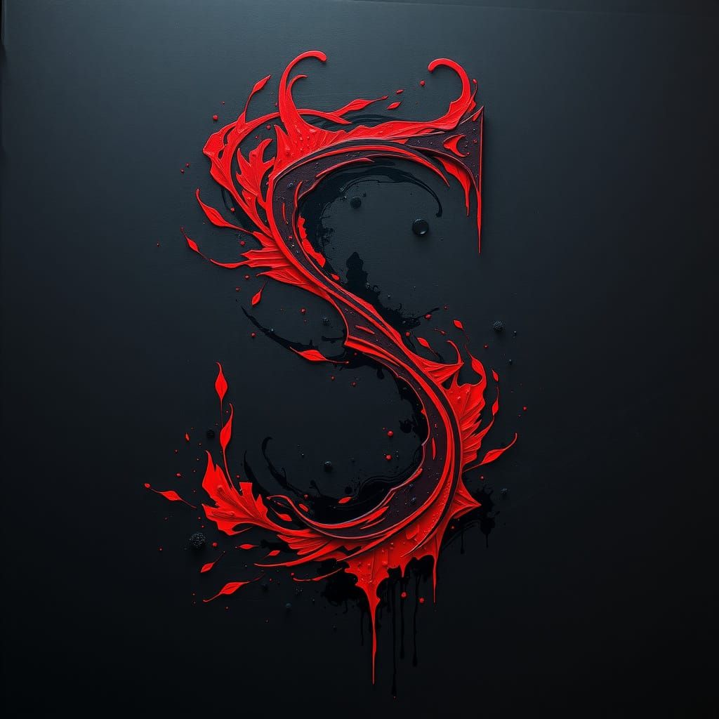 Mysterious Red S Form in Dark Flames and Smoke