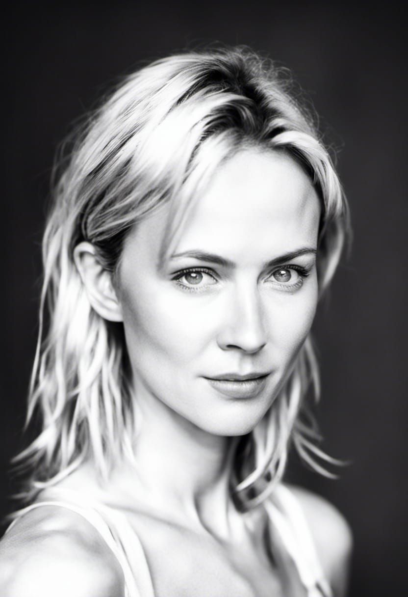 Realistic Portrait of a Beautiful Blonde Woman