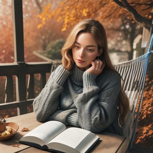 Autumn Garden Serenity: A Charcoal Drawing