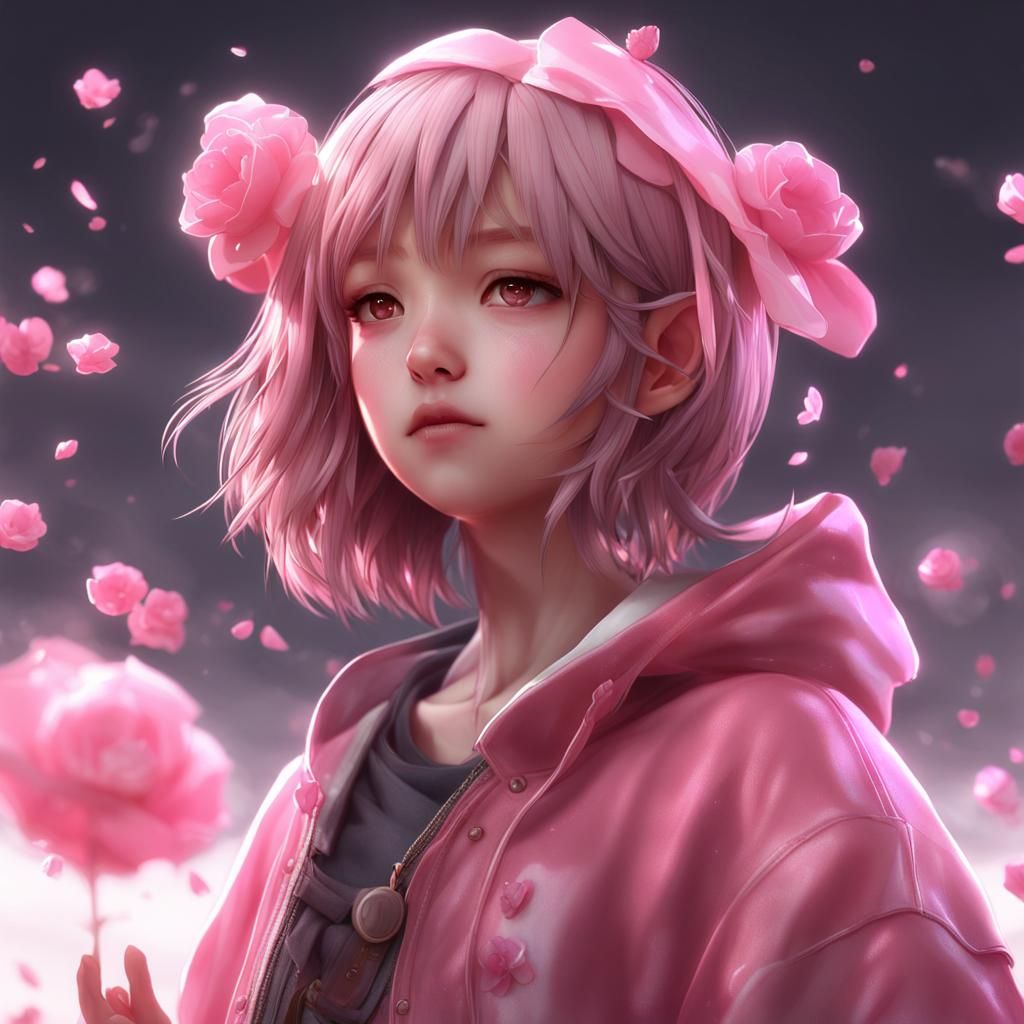 Pink Succubus Seducing a Girl, 3D Anime Art