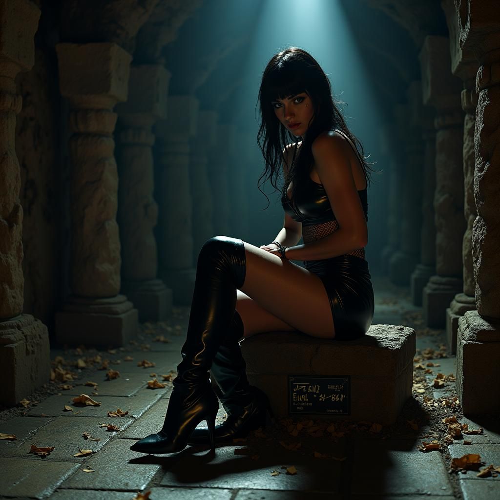 Velma Dinkley in Tomb, Beksiński-Inspired Style