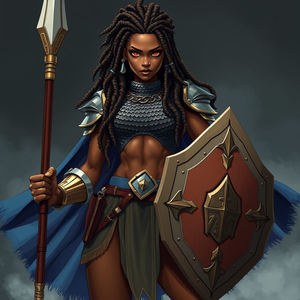 Anime Warrior Goddess of the African Realm