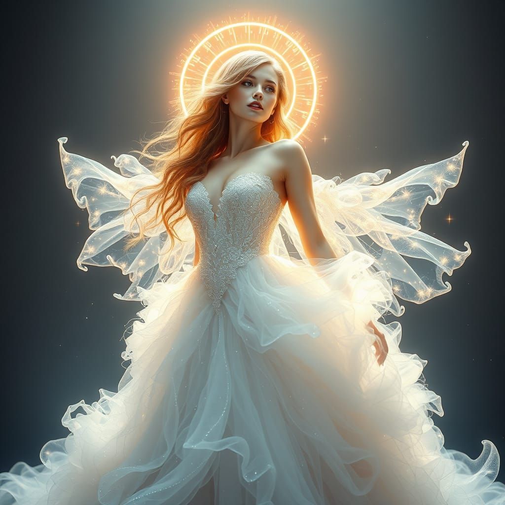 Ethereal Lady Radiates Celestial Aura