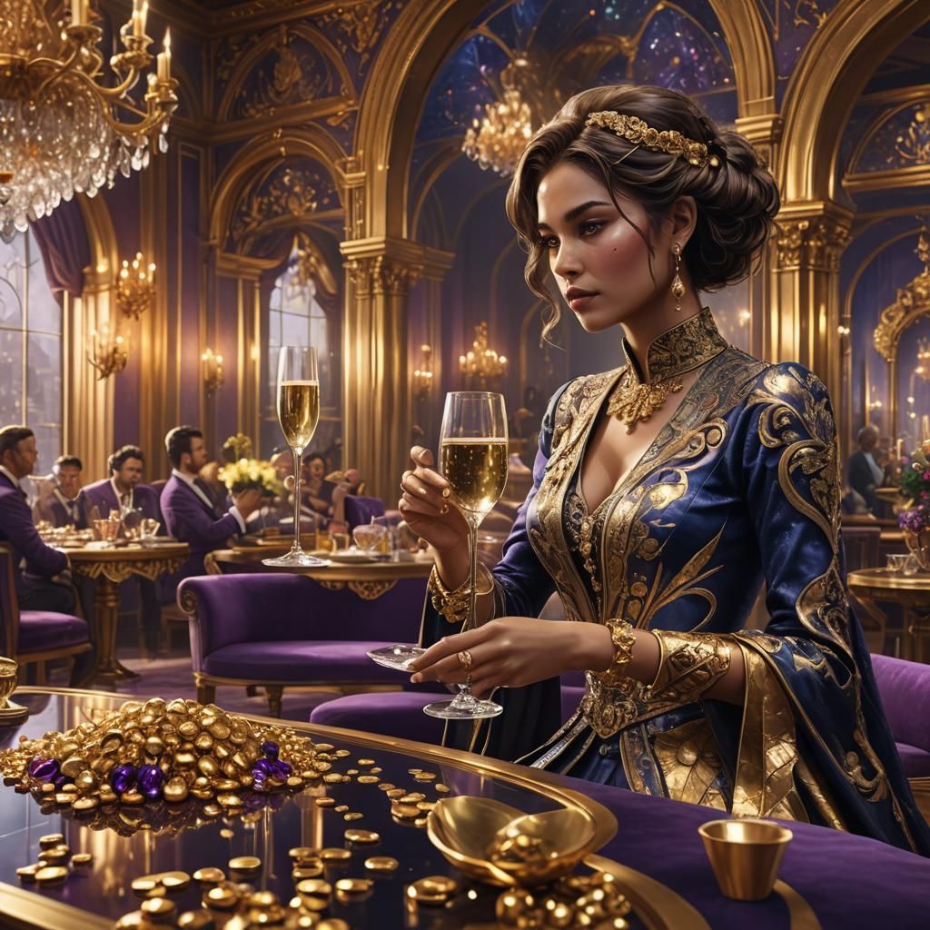 Celebrating Lottery Win in Luxurious Room