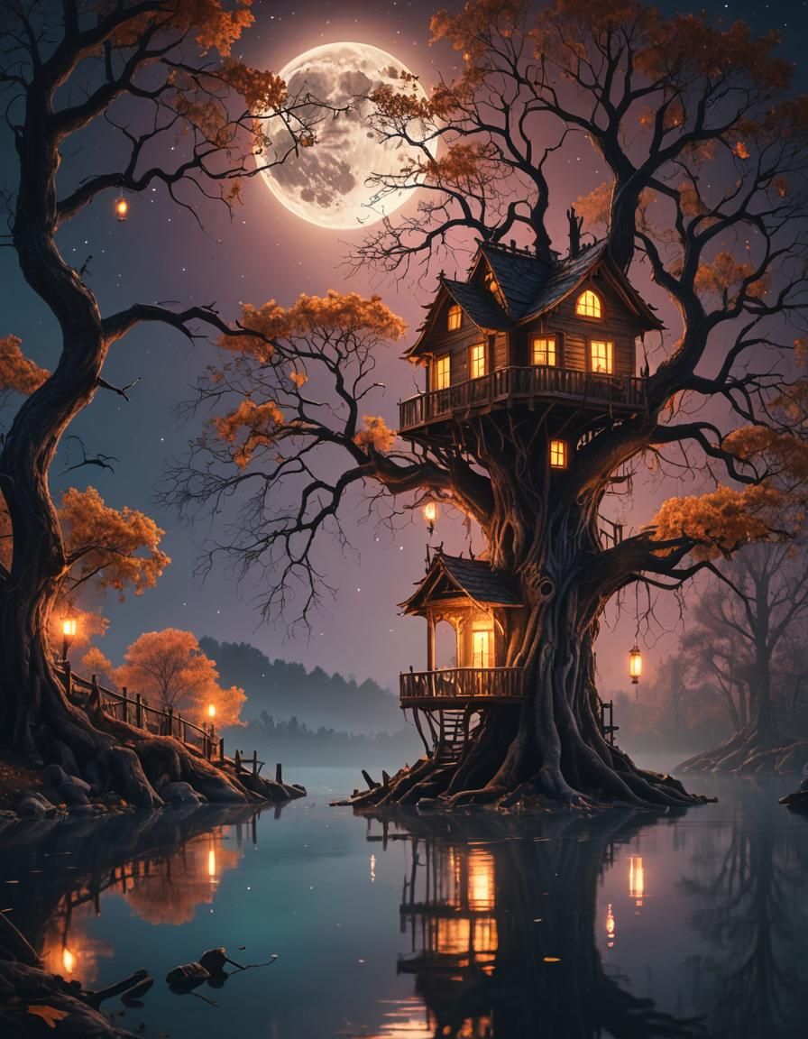 Autumn treehouse