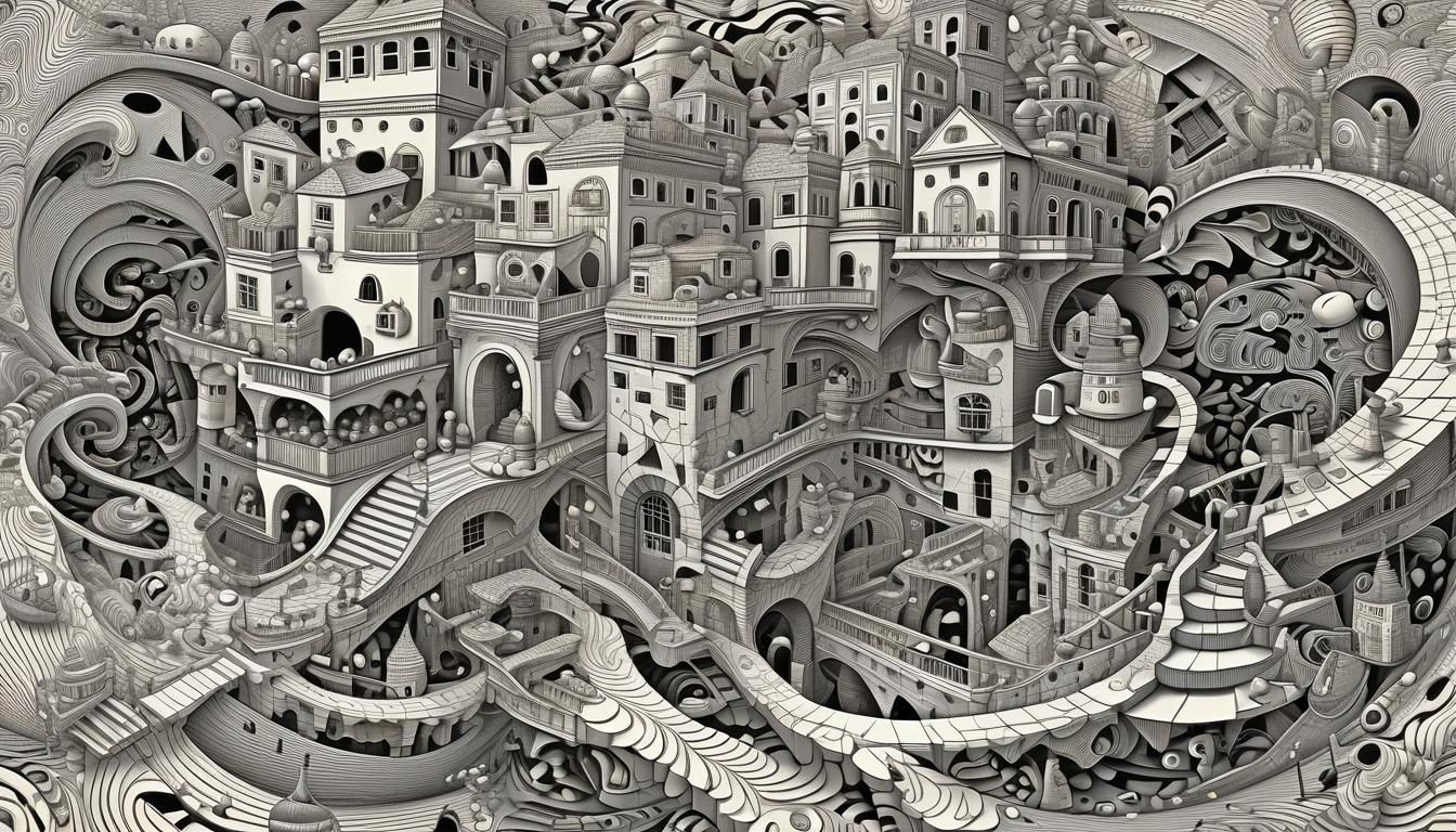 Surreal Dreamworld of Doodle Art in Vibrant Colors