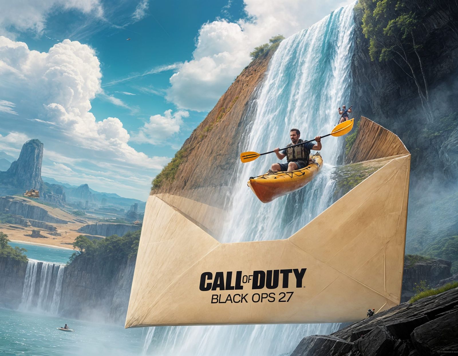 Dreamlike Waterfall Escapes from Envelope in Call of Duty St...