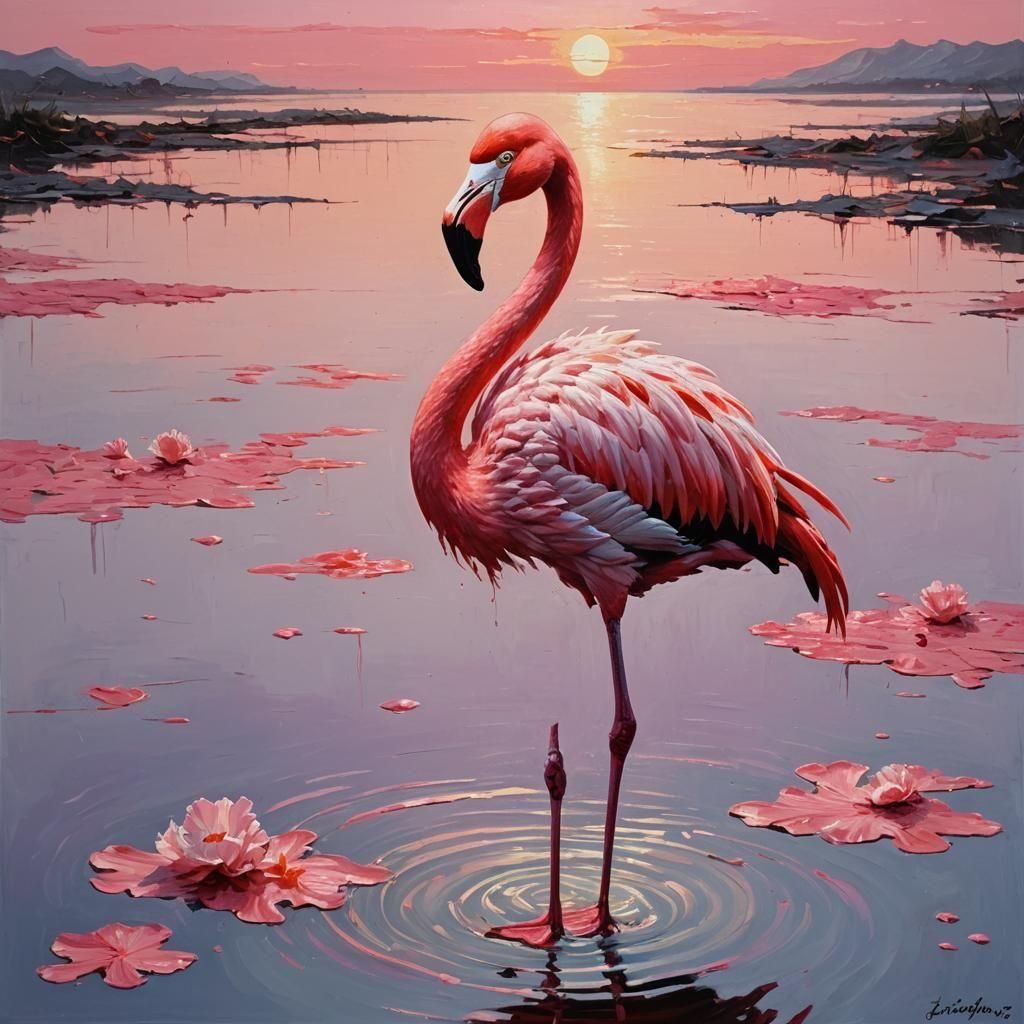 #Bloopers,...... Flamingo at sunset