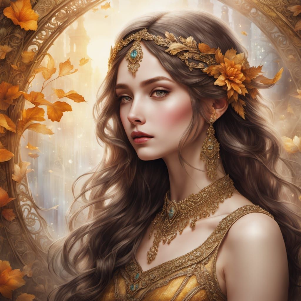 Regal Figure Basks in Golden Light