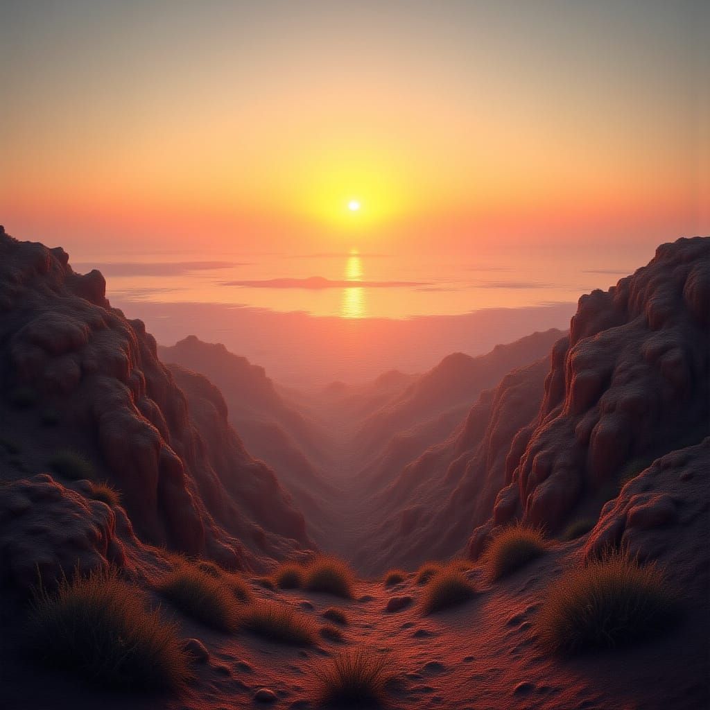Sunset Overlooking the Dead Sea
