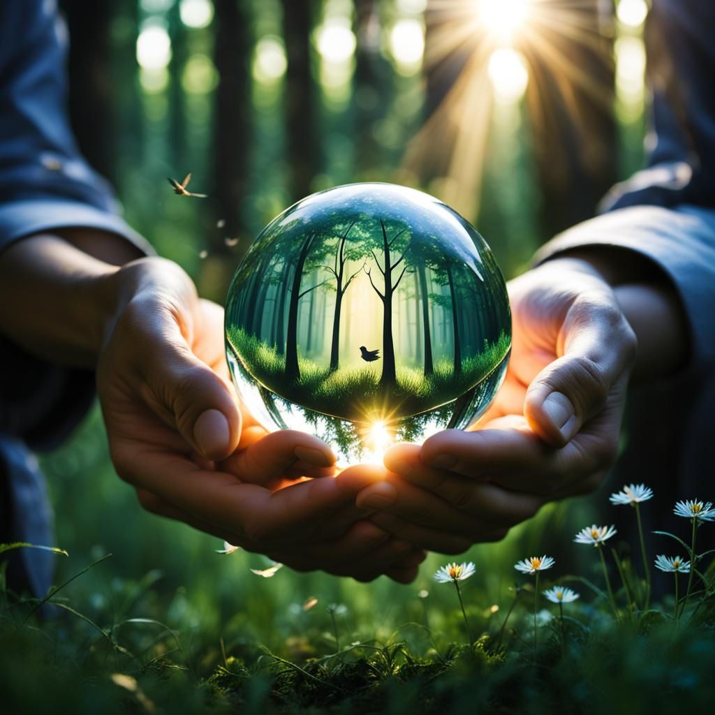 Sparkling Forest in Crystal Ball