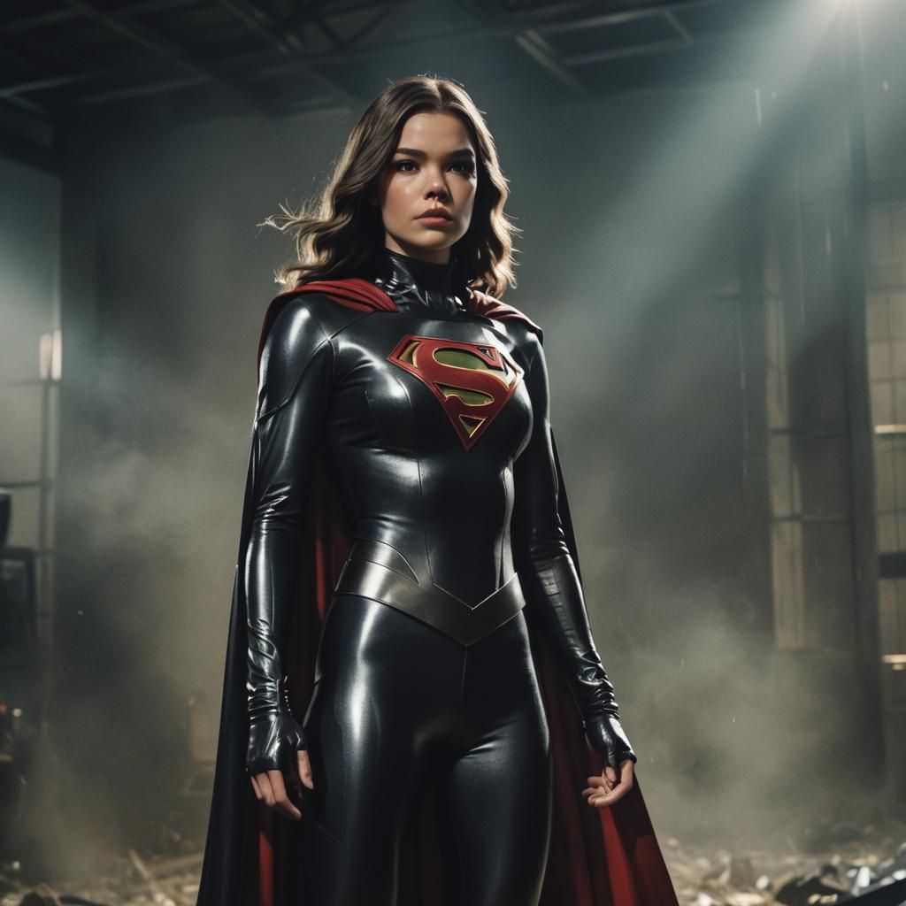Hailee Steinfeld as Heroic Dark Supergirl in Cinematic Fashi...