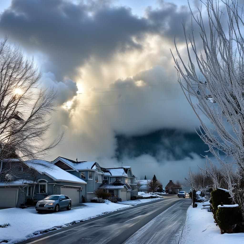 Ice Storm Sweeping Through Anchorage Suburb