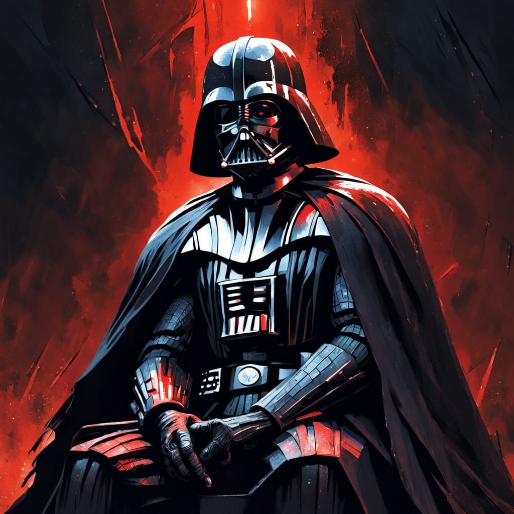 Darth Vader in Darkness: Sci-Fi Concept Art