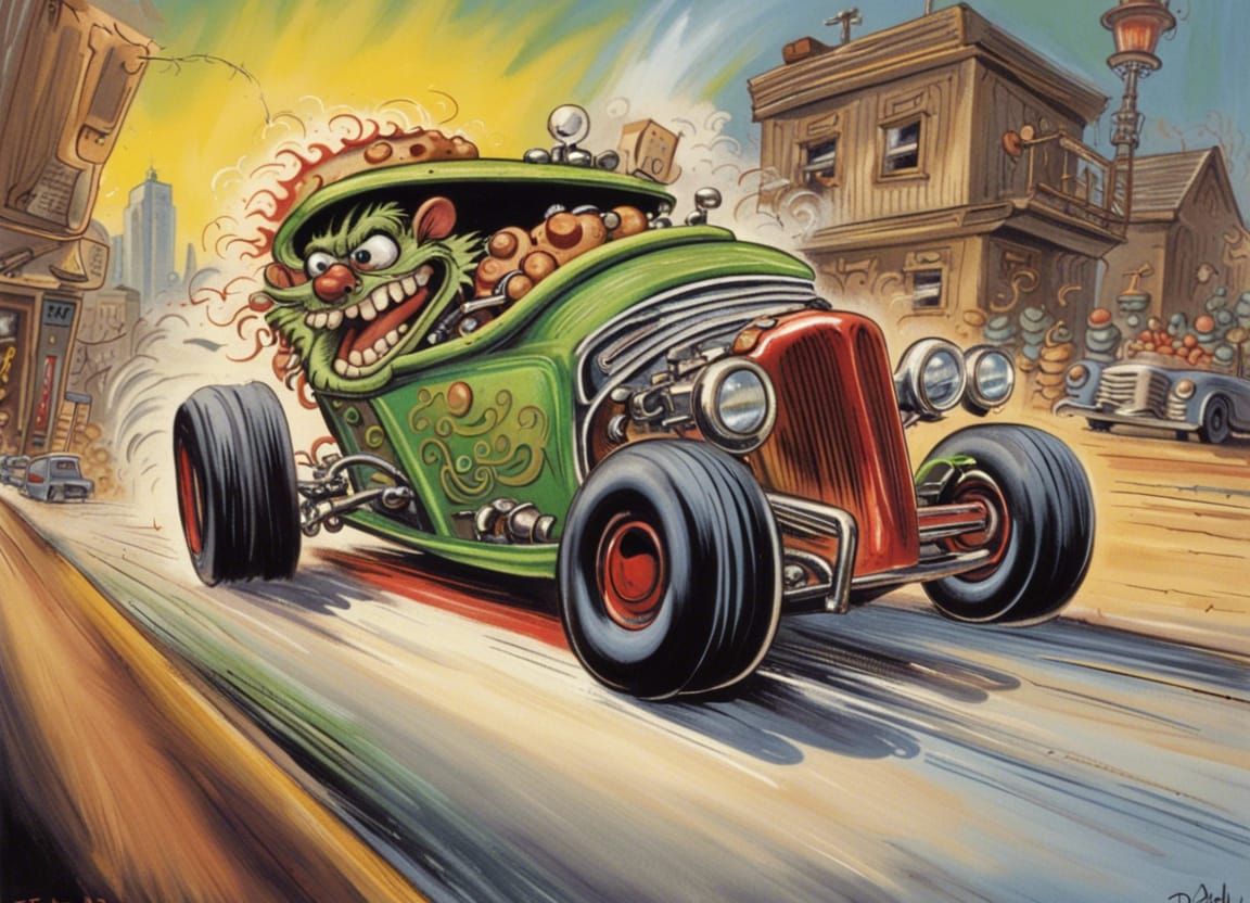 Rat Fink's Hotrod Escape, Inspired by 60s Culture