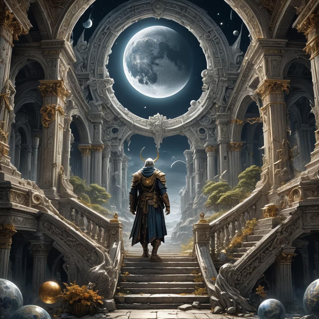 Dramatic Face with Colorful Hyperrealistic Rendering