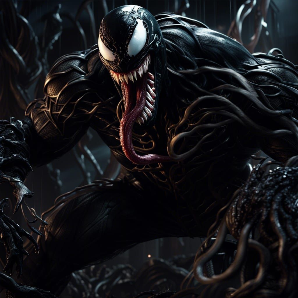Eddie Brock and Venom: A Digital Masterpiece